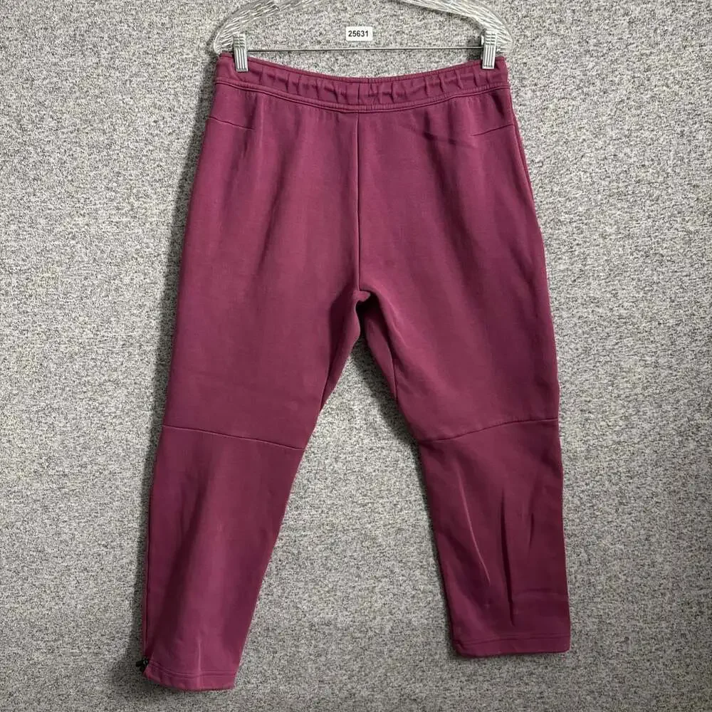 Nike Tech Fleece Men's Size Medium Rosewood Straight Leg Bungee Pants